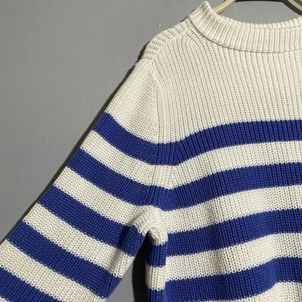 Talbots Sweater Jumper Women 2Xp 2X Petite Ivory Stripe Colorful Comfy Modern - Picture 5 of 10
